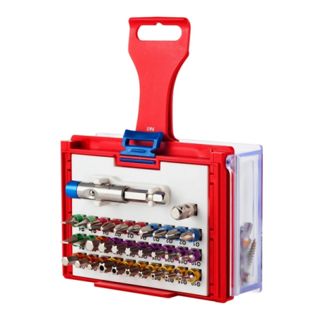 Набор вставок (бит) 1/4 дюйма, TORX, HEX, PZ, PH, SLOT, 32 предмета МАСТАК 058-10032C