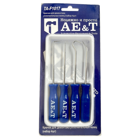 Крючки для демонтажа уплотнительных колец, 4 предмета, AE&T TA-F1017