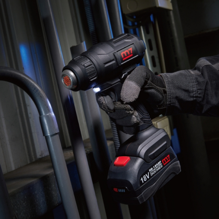 Аккумуляторный термофен, 18 В, 7 предметов, MIGHTY SEVEN DHG-101A