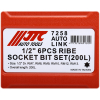 Набор бит-головок 1/2" RIBE RM7-RM13, L=200 мм, 6 предметов, JTC-7258