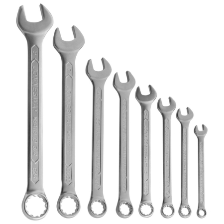 Набор ключей гаечных комбинированных Super Tech в кейсе, 8-19 мм, 8 предметов, Jonnesway W84108S