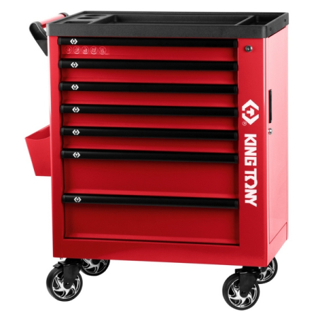 KING TONY 87G38-7B Тележка инструментальная PROFESSIONAL, 7 ящиков, красная