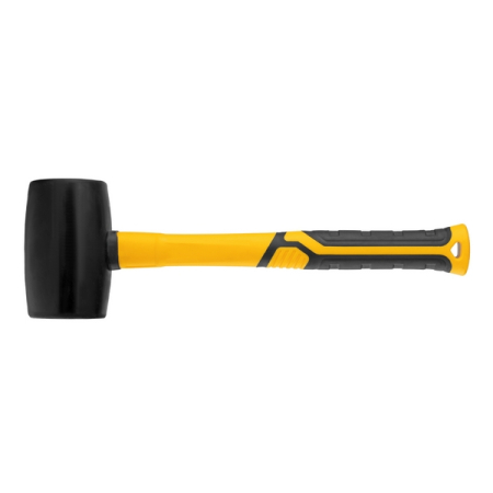 Киянка резиновая, 680 г, черная, фибергласовая рукоятка, DENZEL 11145