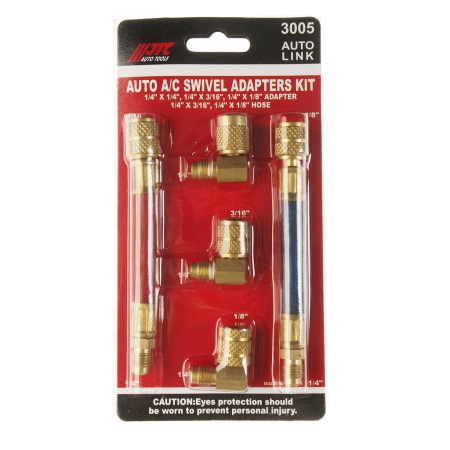 Набор адаптеров для заправки автокондиционера (R-12) JTC-3005 Набор адаптеров для заправки автокондиционера (R-12) JTC-3005