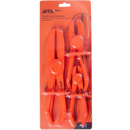 Зажимы для шлангов пластиковые 15-60 мм, 3 предмета, AFFIX AF10960104