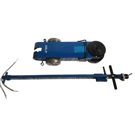 Домкрат подкатной пневмогидравлический, двухштоковый, 120/60 т, AE&T HJ-120/60