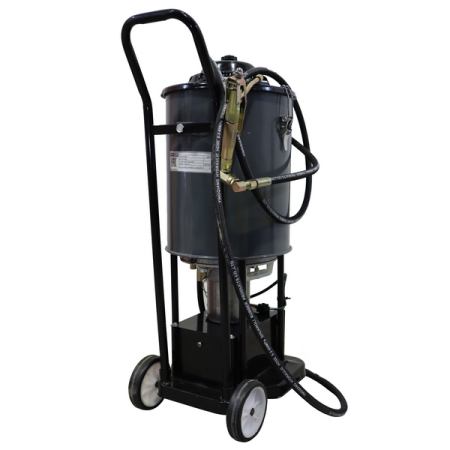 Нагнетатель солидола мобильный с электроприводом, 20 л, 24 В, KraftWell KRW1797.EN