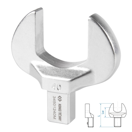 Насадка рожковая серии FIT, 40 мм, 14x18 мм KING TONY 34501240M