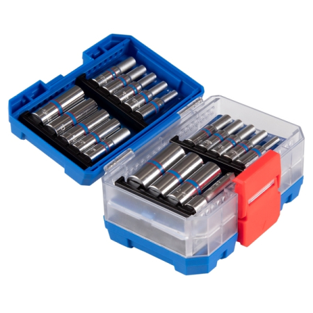 KING TONY 2549MR-EB Набор торцевых головок и насадок 1/4", 4-14 мм, 49 предметов