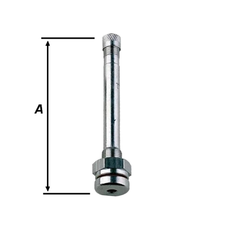 Вентиль металлический для бескамерных грузовых колес, отверстие 10 мм, Clipper TR-3131