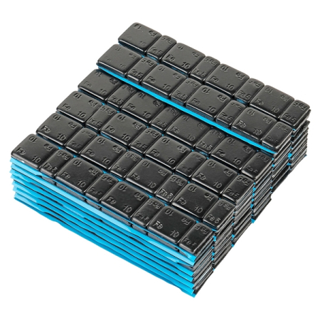 NORDBERG W510FR2B Грузики самоклеящиеся (4x5г+4x10г, L=12см) Fe закругленные черные, 50 лент