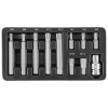 Набор вставок-бит 10 мм DR SPLINE с переходником, 11 предметов, Jonnesway S29H4111S