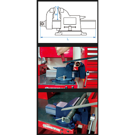 Тиски слесарные поворотные, ширина губок 125 мм, King Tony 9TZ11-05