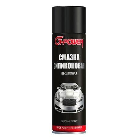 Смазка силиконовая бесцветная, 650 мл, аэрозоль, G-Power GP-508 Смазка силиконовая бесцветная, 650 мл, аэрозоль, G-Power GP-508