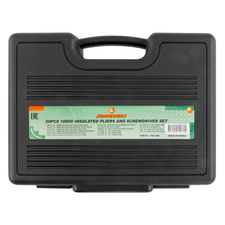 Набор диэлектрических отверток и шарнирно-губцевого инструмента, 20 предметов, Jonnesway PSV120S Набор диэлектрических отверток и шарнирно-губцевого инструмента, 20 предметов, Jonnesway PSV120S