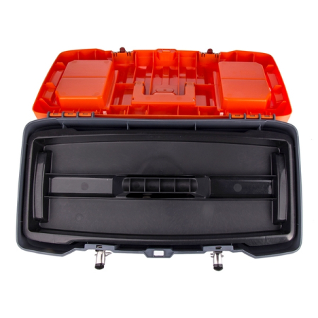 Ящик для инструментов пластиковый с металлическими замками 22", 560x235x280 мм, Stels 90713