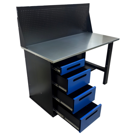 Верстак инструментальный однотумбовый, экран, Great Wolf GWT-V1400BL1