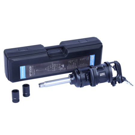 NORDBERG NP18360K Пневмогайковерт ударный 1", 3600 Нм, в кейсе с головками 32 и 33 мм