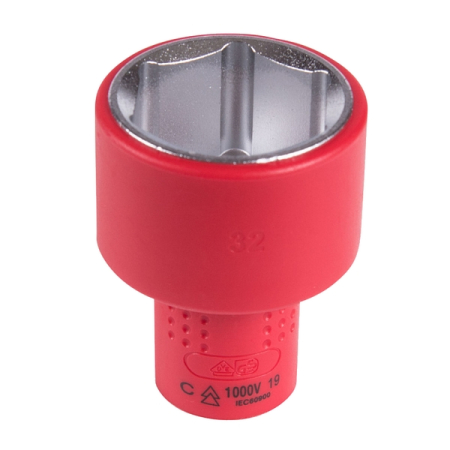 KING TONY 4335VE32M Головка торцевая диэлектрическая шестигранная 1/2”, 32 мм