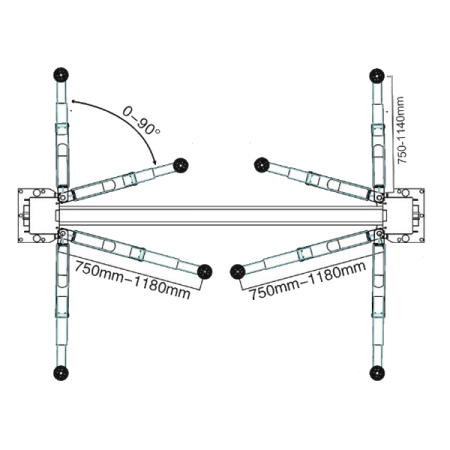 Подъемник автомобильный двухстоечный электрогидравлический, 4 т, KRAFTWELL KRW4ELM (220V)