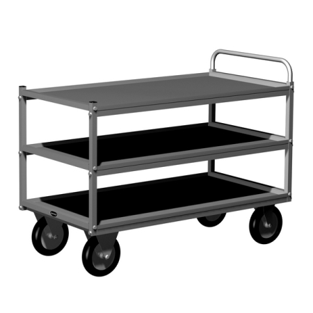 Тележка инструментальная открытая Titan с 3 полками, светло-серая, Ferrum 08.530-7001