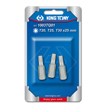 Набор вставок (бит) 1/4 дюйма TORX Т20; Т25; Т30 King Tony 1003TQ01
