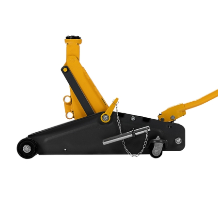 Домкрат гидравлический подкатной с фиксатором, для автолюбителя, 2.8 т, 135-385 мм, DENZEL 51155