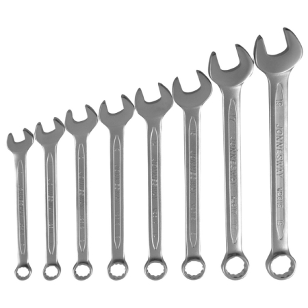 Набор ключей гаечных комбинированных удлиненных в сумке, 10-19 мм, 8 предметов, Jonnesway W264108PRS