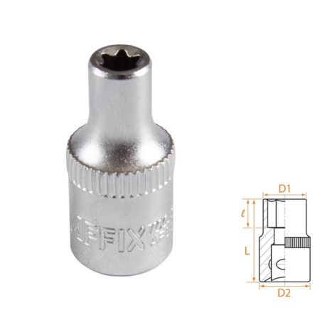 Головка торцевая TORX Е-стандарт 1/4", E5, AFFIX AF00023005 Головка торцевая TORX Е-стандарт 1/4", E5, AFFIX AF00023005