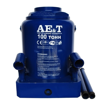 Домкрат бутылочный гидравлический, 100 тонн, AE&T T202100