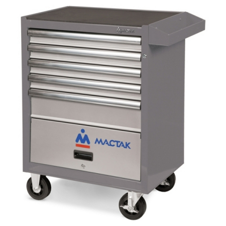 Тележка инструментальная серии «ОПТИМА», 5 полок и отсек, серая МАСТАК 522-05581MG Тележка инструментальная серии «ОПТИМА», 5 полок и отсек, серая МАСТАК 522-05581MG