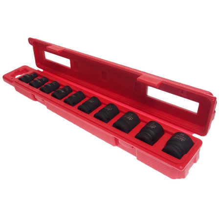 Набор головок для поврежденных болтов и гаек 1/2" 6-гранных 8-24 мм, 10 предметов, JTC-7865