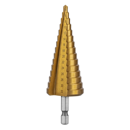 Сверло ступенчатое HSS-TiN 4-32 мм HOEGERT HT6D323