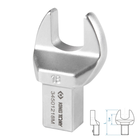 Насадка рожковая серии FIT, 18 мм, 14x18 мм KING TONY 34501218M