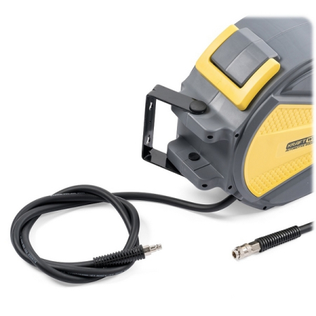 Катушка для воздуха/воды, закрытая пластиковая, шланг 9.5x14.5 мм, 20 м, 20 бар, KraftWell KRW1731.C7