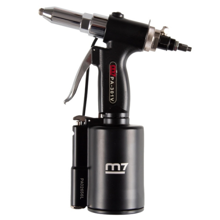 Пневмогидравлический заклепочник для заклепок 2,4-4,8 мм, пневмоудержание заклепки, MIGHTY SEVEN PA-301V