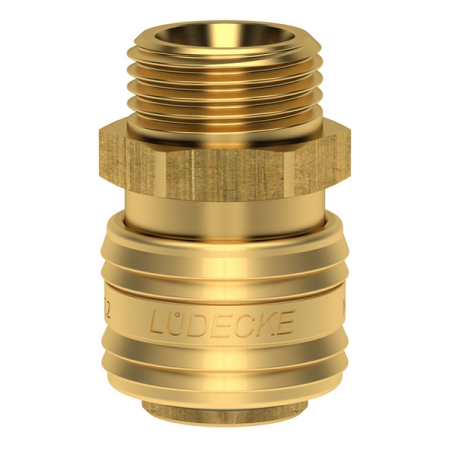 Муфта БРС "мама" - наружная резьба 3/8" LUDECKE 850002 ES 38 A