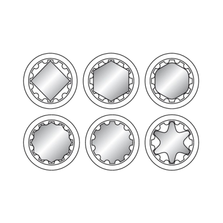 Головка торцевая Spline 1/2", 8 мм, HOEGERT HT1A408 Головка торцевая Spline 1/2", 8 мм, HOEGERT HT1A408
