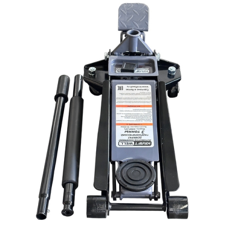 Домкрат подкатной гидравлический, низкопрофильный, 3 т, KRAFTWELL KRWFJ3FL