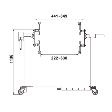 Стенд для ремонта двигателя двухстоечный, 1 т, JTC-ES909 Стенд для ремонта двигателя двухстоечный, 1 т, JTC-ES909