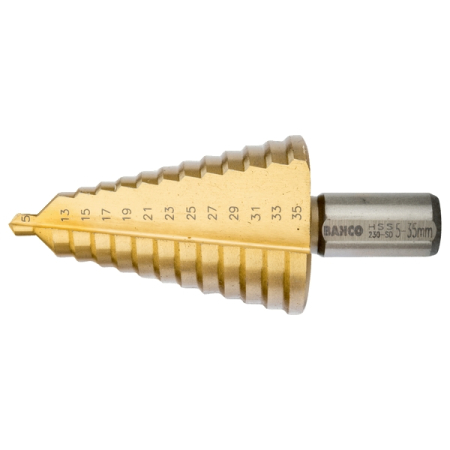 BAHCO 230-SD Сверло ступенчатое по металлу HSS-TiN 5-35 мм BAHCO 230-SD Сверло ступенчатое по металлу HSS-TiN 5-35 мм
