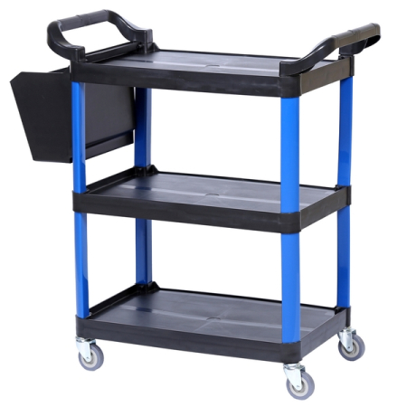 Nordberg T31B Тележка инструментальная, 3 пластиковые полки, синяя