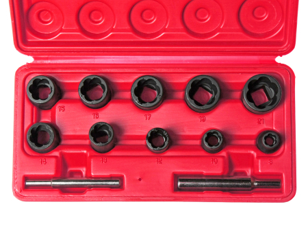 Набор головок для поврежденных болтов и гаек 12 предметов JTC-1321