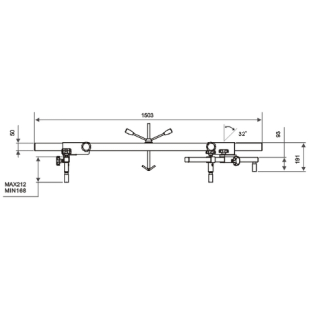 Траверса для подвешивания двигателя, 450 кг, JTC-ES417