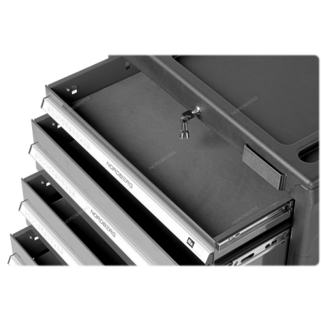 NORDBERG T5N(G) Тележка инструментальная, 5 ящиков, серая