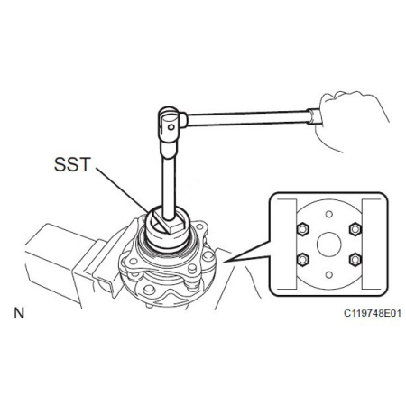 Ступичная головка для Toyota Car-Tool CT-4186 Ступичная головка для Toyota Car-Tool CT-4186