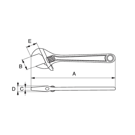 BAHCO 9070 P Ключ разводной, до 21 мм, длина 158 мм
