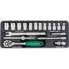 Набор головок торцевых 1/4"DR, 4-13 мм, 18 предметов, Jonnesway S04H2118S