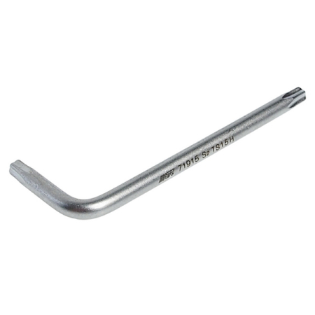 Ключ TORX 5-гранный с отверстием Г-образный TS15H L=54 мм JTC-71915