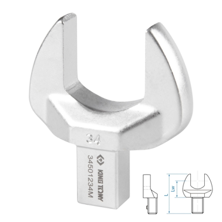 Насадка рожковая серии FIT, 34 мм, 14x18 мм KING TONY 34501234M